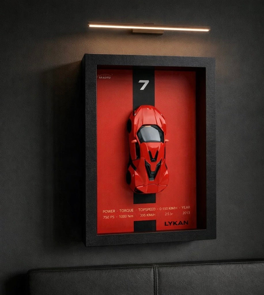 Tableau 3D Supersportive Lykan - Décoration murale Nitro Zone