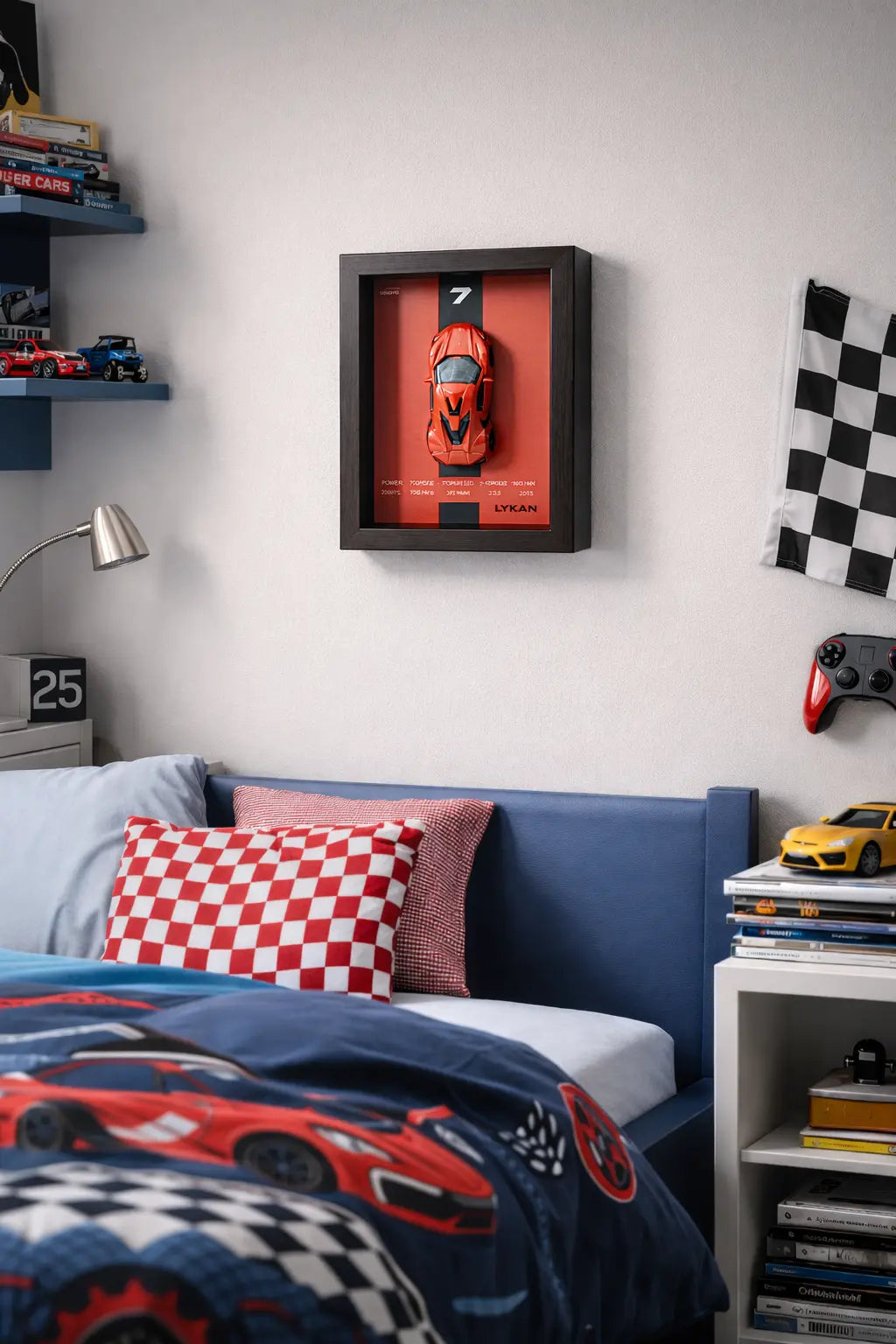 Tableau 3D Supersportive Lykan - Décoration murale Nitro Zone